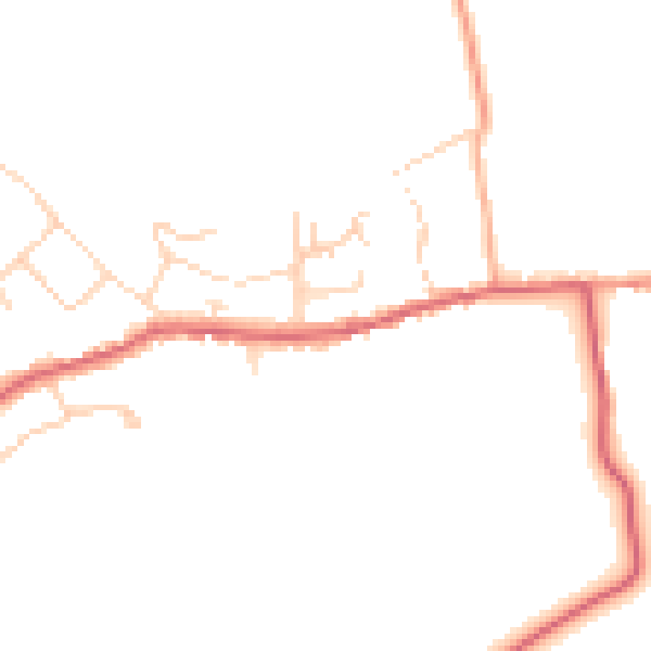 Daytime road noise heatmap for SG4 8SA