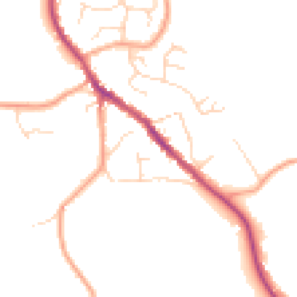 Daytime road noise heatmap for SG4 8TF