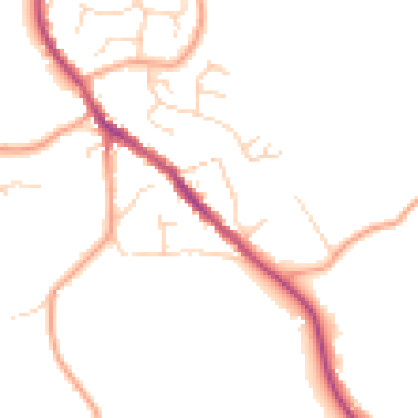 Daytime road noise heatmap for SG4 8UB