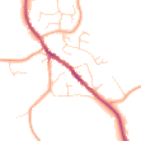 Daytime road noise heatmap for SG4 8UE