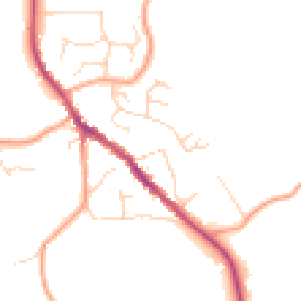 Daytime road noise heatmap for SG4 8UG