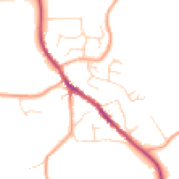 Daytime road noise heatmap for SG4 8US
