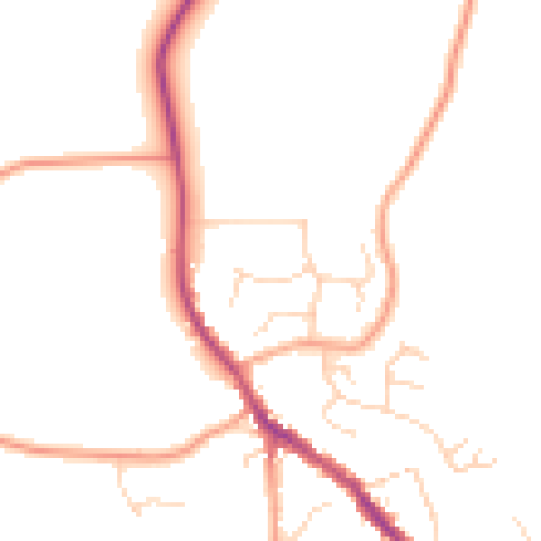 Daytime road noise heatmap for SG4 8XL