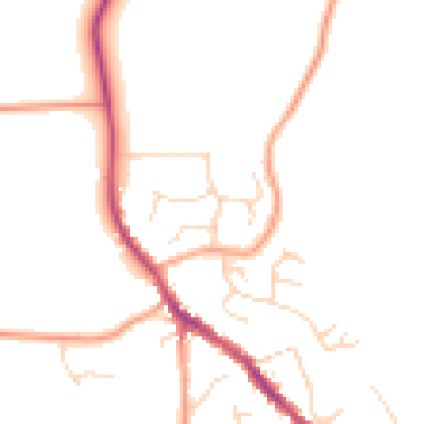 Daytime road noise heatmap for SG4 8XN