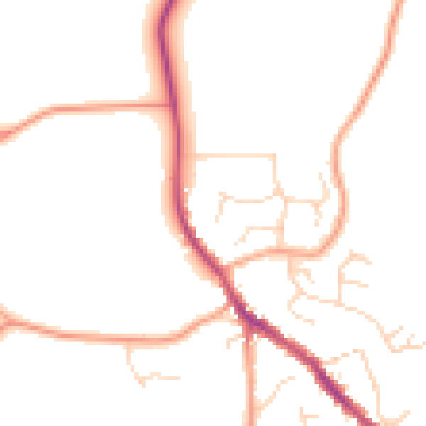 Daytime road noise heatmap for SG4 8XP