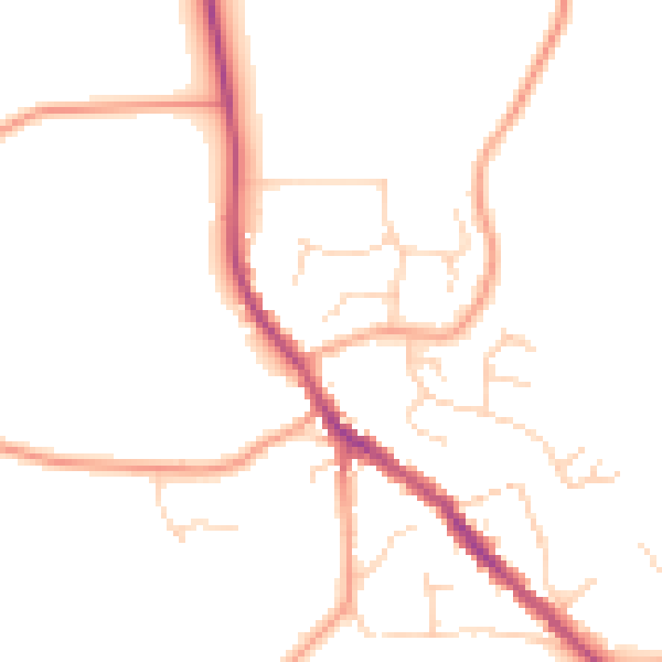 Daytime road noise heatmap for SG4 8XU