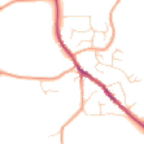 Daytime road noise heatmap for SG4 8YD