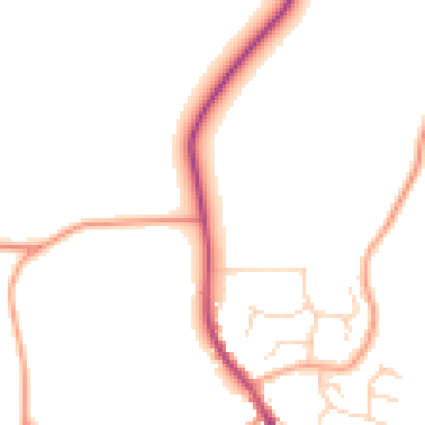 Daytime road noise heatmap for SG4 8YF