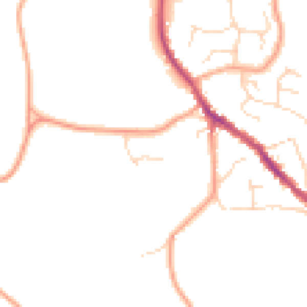 Daytime road noise heatmap for SG4 8YL