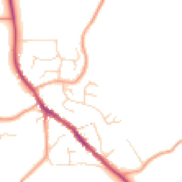 Daytime road noise heatmap for SG4 8YR