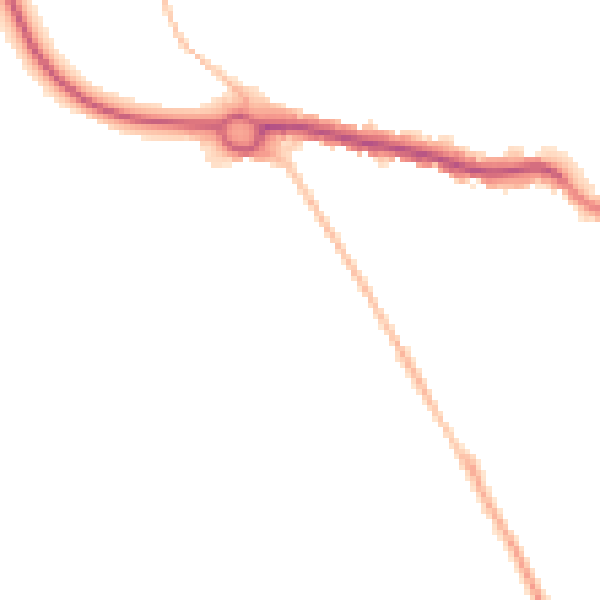 Night-time road noise heatmap for SG4 9AS