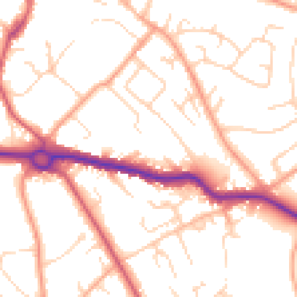 Daytime road noise heatmap for SG4 9DU