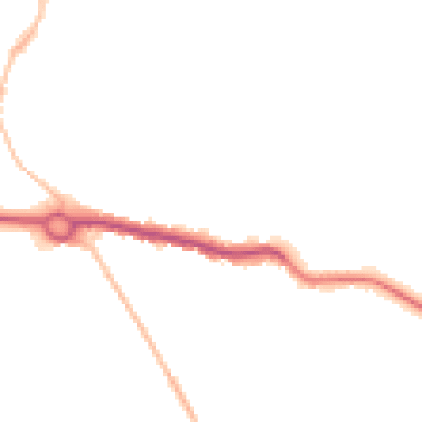 Night-time road noise heatmap for SG4 9DU