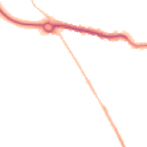 Night-time road noise heatmap for SG4 9EP
