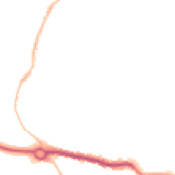 Night-time road noise heatmap for SG4 9FN