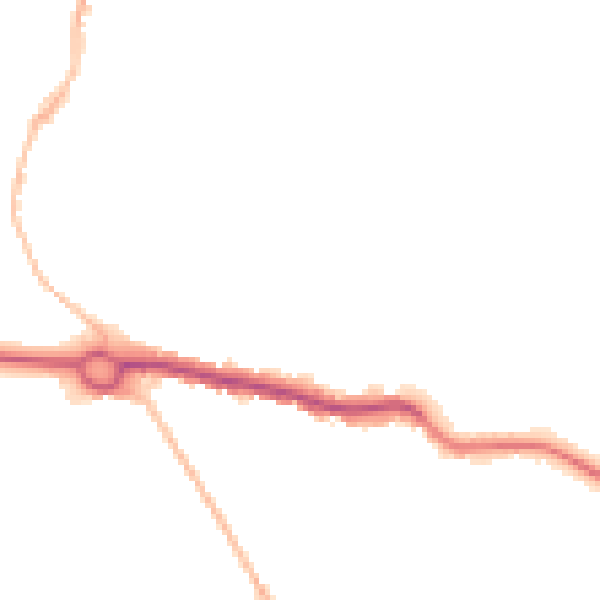 Night-time road noise heatmap for SG4 9JS