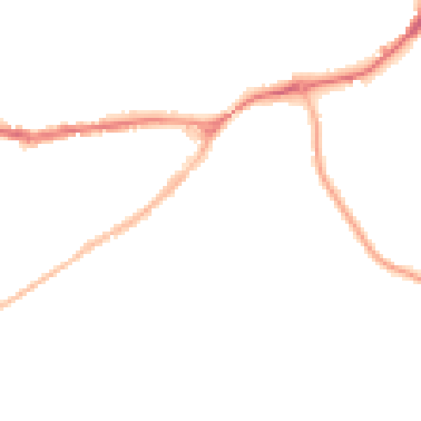 Night-time road noise heatmap for SG4 9QX