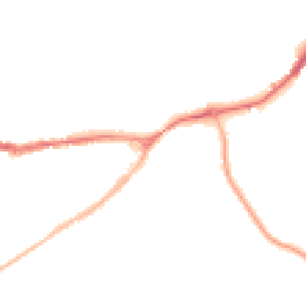 Night-time road noise heatmap for SG4 9UJ