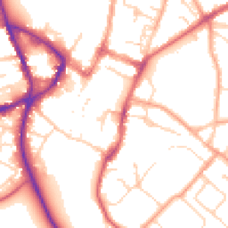 Daytime road noise heatmap for SG5 1AB