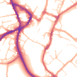 Daytime road noise heatmap for SG5 1AE