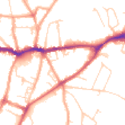 Daytime road noise heatmap for SG5 1AZ