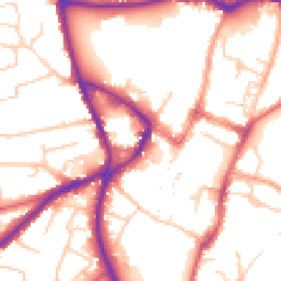 Daytime road noise heatmap for SG5 1EH