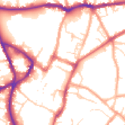 Daytime road noise heatmap for SG5 1EN