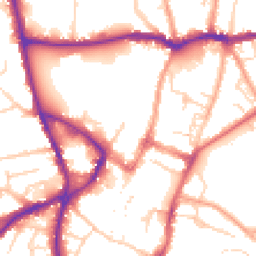 Daytime road noise heatmap for SG5 1JA