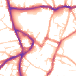 Daytime road noise heatmap for SG5 1JD