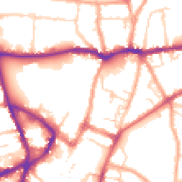 Daytime road noise heatmap for SG5 1LA