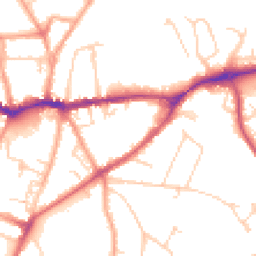 Daytime road noise heatmap for SG5 1QJ
