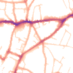 Daytime road noise heatmap for SG5 1QN