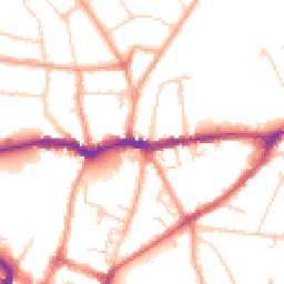 Daytime road noise heatmap for SG5 1QU