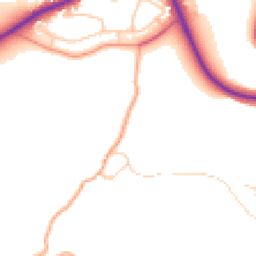 Daytime road noise heatmap for SG5 2AA