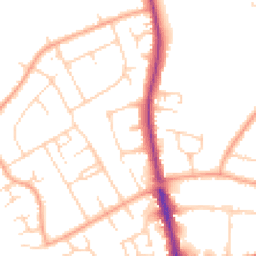 Daytime road noise heatmap for SG5 2UH