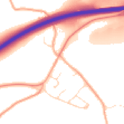 Daytime road noise heatmap for SG5 3AA