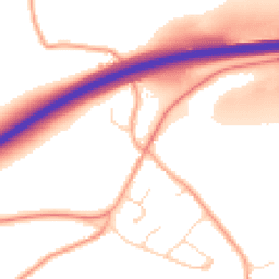 Daytime road noise heatmap for SG5 3AT