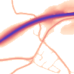 Daytime road noise heatmap for SG5 3AU