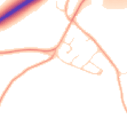Daytime road noise heatmap for SG5 3EE