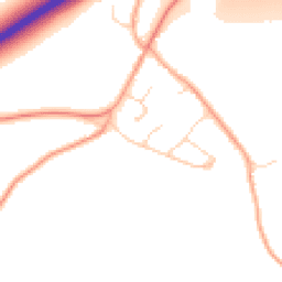 Daytime road noise heatmap for SG5 3EH