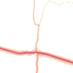Daytime road noise heatmap for SG5 3JE