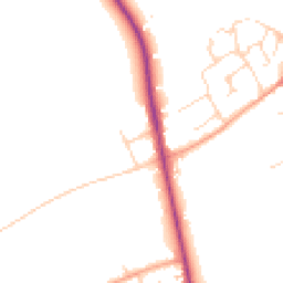 Daytime road noise heatmap for SG5 3XJ