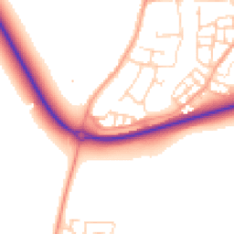 Daytime road noise heatmap for SG5 4ER