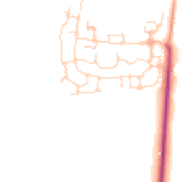 Daytime road noise heatmap for SG5 4FW