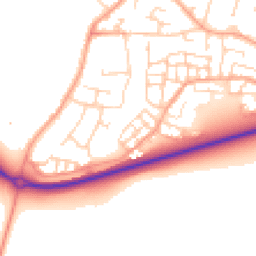 Daytime road noise heatmap for SG5 4HW