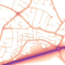 Daytime road noise heatmap for SG5 4LE