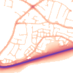 Daytime road noise heatmap for SG5 4LJ
