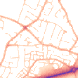Daytime road noise heatmap for SG5 4LQ
