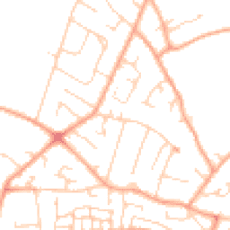 Daytime road noise heatmap for SG5 4LX