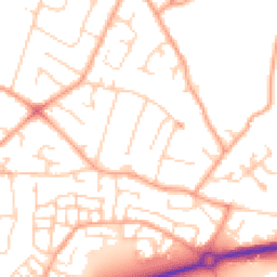 Daytime road noise heatmap for SG5 4NA